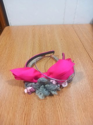 Set de 2 Diademas con Lazo y Flores
