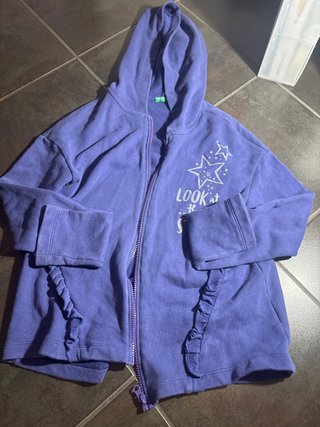 Felpa Viola con Cappuccio e Zip