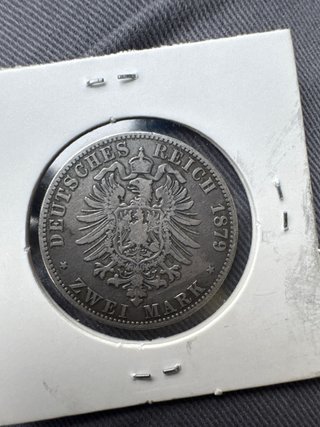 Moneda PLATA 2 Marcos Alemanes 1879 A