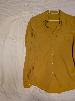 2 Camisas: Blanca y Mostaza