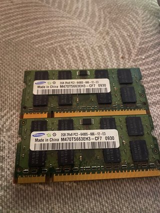 RAM DDR2 Portatil 4GB 2x2GB Samsung)