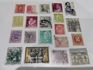 Lote de 19 sellos antiguos de España