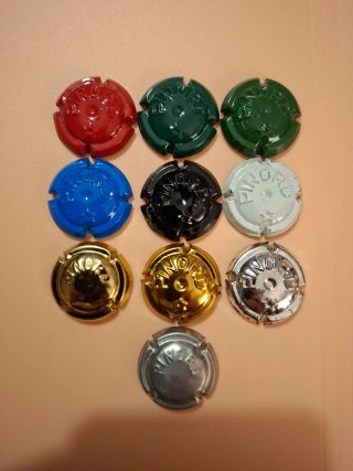 Set de 10 Chapas de Cava Pinord
