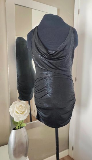 Vestido Negro Drapeado