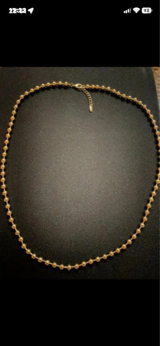 Cadena de bolas de oro laminado 14k