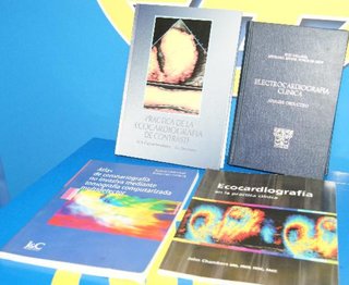 4 libros medicina, cardiología. Ecocardiografía, Electrocardiografia ...
