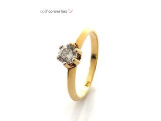 alianza oro 18k con piedra con circonita