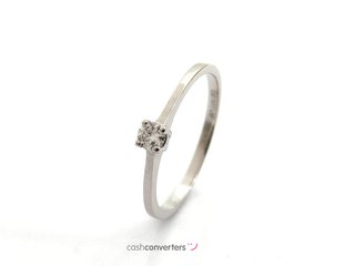 sortija oro 18k con piedra con diamante