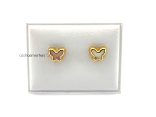 pendientes oro 18k con piedra con nacar
