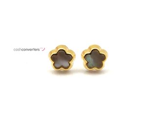 pendientes oro 18k con piedra con nacar