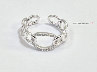 anillo plata 925mm con piedra con circonita t. 14 (17,2 mm)