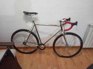 Bicicleta Fixie Cromada