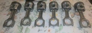 6 Pistones KS +0.25 con bielas para BMW N57.