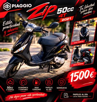 Piaggio Zip 50cc 4T (2021) cómo nueva!!