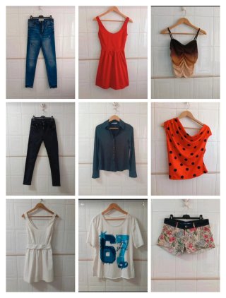 Lote de 9 prendas de ropa para mujer