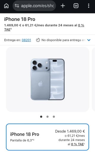 iPhone 18 Pro 256GB Azul Glaciar