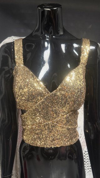 Top Dorado de Lentejuelas