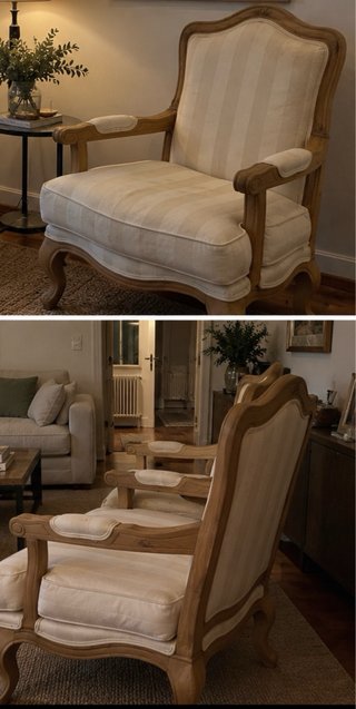 Juego de 2 Butacas de Madera y Tela