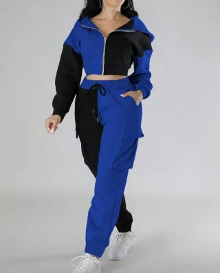 Conjunto Deportivo Bicolor Azul y Negro XL