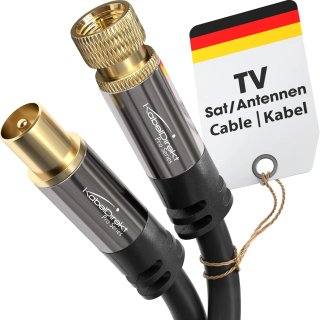 KabelDirekt – 2m Cable TV SAT (75 Ohm, HDTV, conec