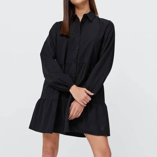 Vestido camisero negro Stradivarius