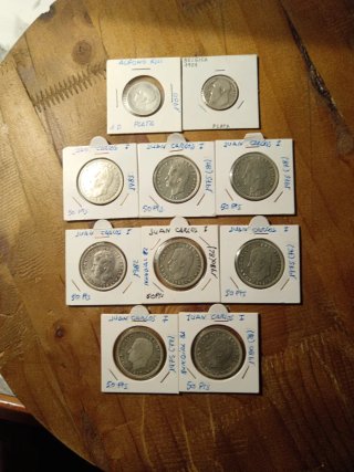 Lote de 10 Monedas 2 de plata