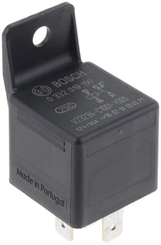 Bosch 0332019150 Mini relé de 12 V 30 A, 2x87, IP5