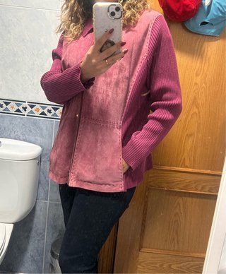 Chaqueta Cazadora Punto Roma Fucsia