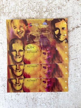 Lote 3 Bloques Sellos España 2002 Deportes