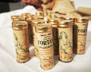 16 Antiche Bottiglie di Farmacia FORTAN