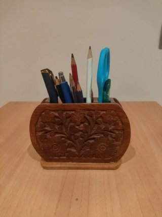 Portalápices de Madera Tallada