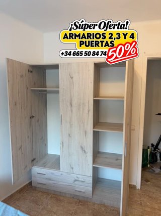 ARMARIOS NUEVOS DE OUTLET 2,3 Y 4 PUERTAS