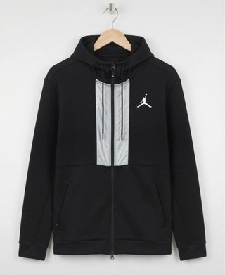 Sudadera con cremallera Jordan Air negra y gris