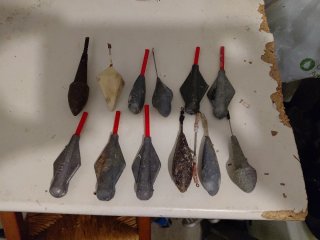 Set de 12 plomos de pesca