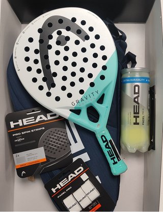 Pack de padel con pala Head Gravity Motion nueva