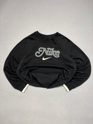 Nike sudadera negra logo retro talla L
