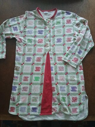 Camisón de Algodón Estampado