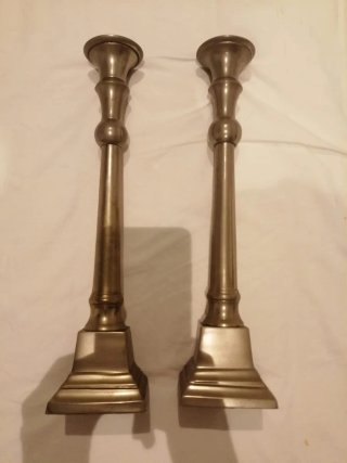 Set de 2 Candelabros Plateados
