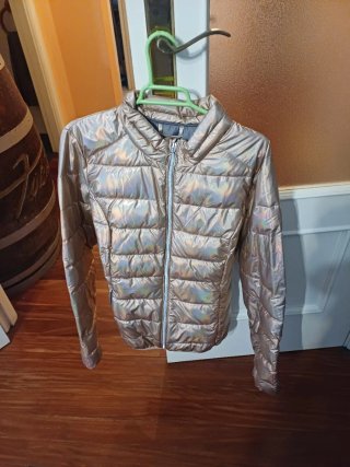 Chaqueta Acolchada Efecto Metalizado