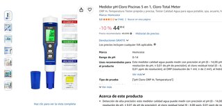 Medidor pH Cloro Homcoice CL501 Piscinas