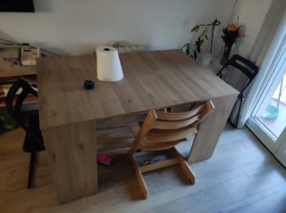Mesa consola extensible de madera