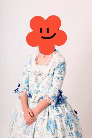 Traje de Fallera Azul Talla 9 Entre 8 años y 9