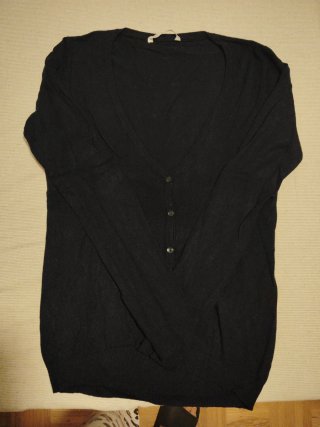 Chaqueta de punto negra talla S