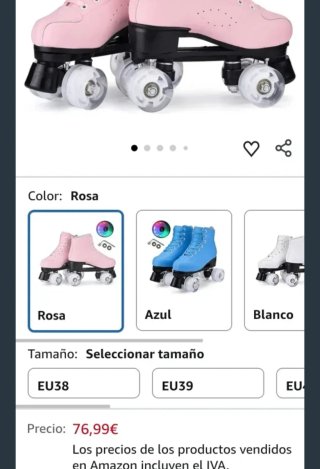 Patines de Cuatro Ruedas Rosa