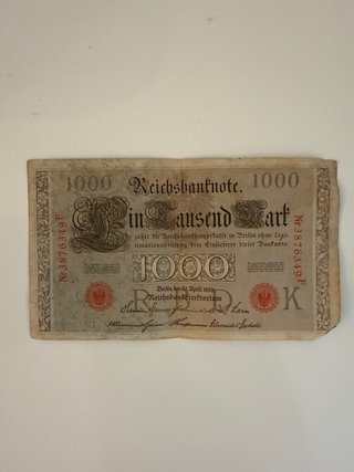 Billete 1000 Marcos Alemanes 1910