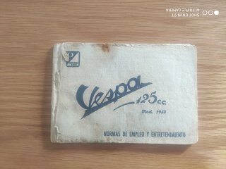 Manual Vespa 125 c.c. Mod. 1957, 160 y sprint
