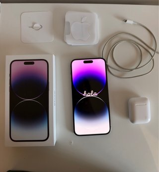iPhone 14 Pro Max 256GB y AirPods