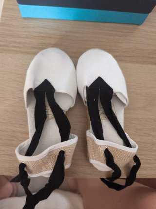 Espardeñas de fallera blancas talla 28