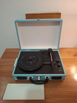Tocadiscos Tipo Maleta Azul
