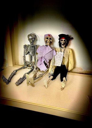Disfraz- Lote  3 Esqueletos Decorativos halloween